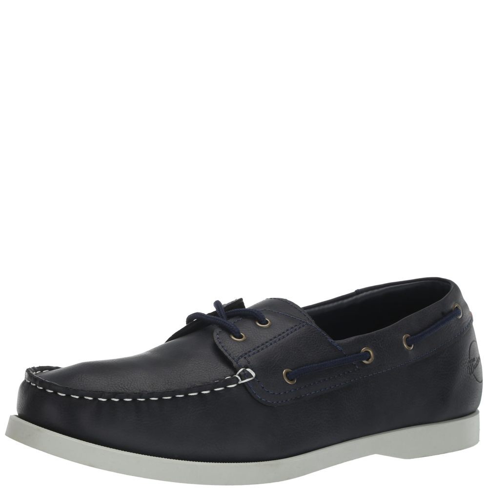 Weatherproof Vintage Mens Benny Boat Shoe, Navy, 8M